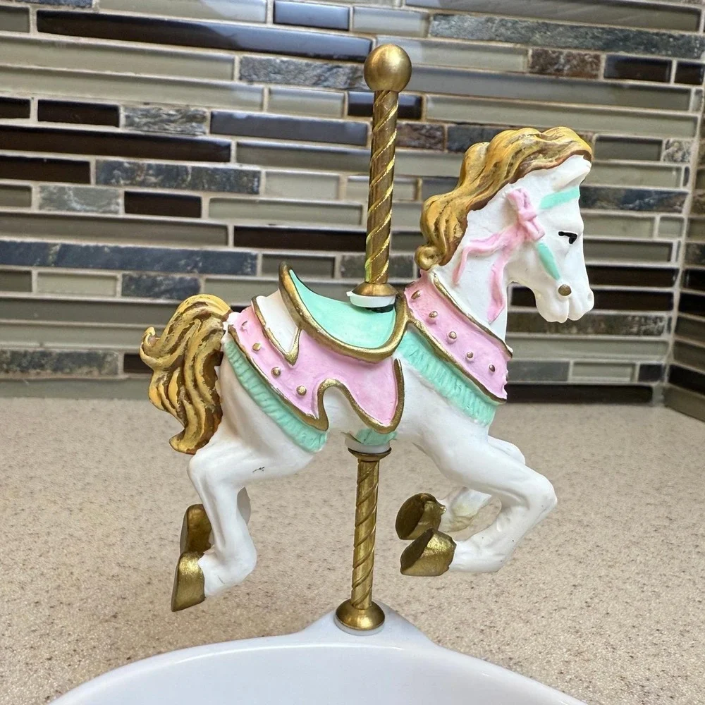 Vintage JSNY Carrousel Candy Dish Handpainted Carousel‎ Horse Trinket Bowl 9078